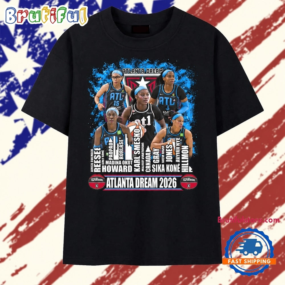 Atlanta Dream 2026 WNBA Basketball Roster Graphic T Shirt