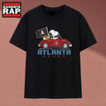 Atlanta Dream Snoopy Red Car Cute Basketball Fan T Shirt, Music 2D Shirt