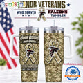 Atlanta Falcons 2026 NFL Honor Veterans Camo Stanley Tumbler
