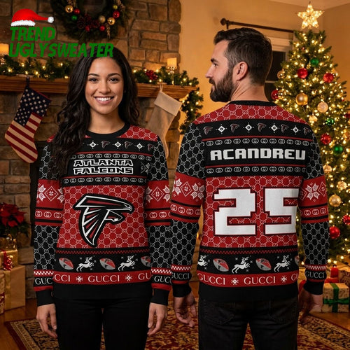 Atlanta Falcons Chandrell Number 23 Ugly Christmas Sweater