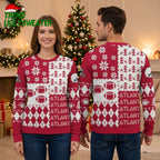 Atlanta Falcons Football Helmet And Snowflakes Ugly Christmas Sweater