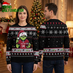 Atlanta Falcons Grinch Custom Name Football Ugly Christmas Sweater