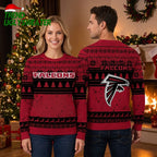 Atlanta Falcons Grinch Holding Football Ugly Christmas Sweater