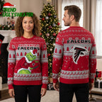Atlanta Falcons Grinch Santa Ugly Christmas Sweater