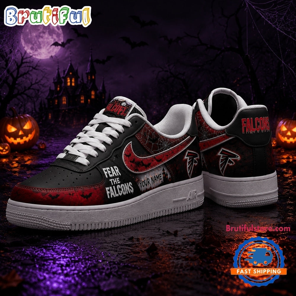 Atlanta Falcons NFL Fear The Team Halloween Air Force 1 Shoes Sneakers