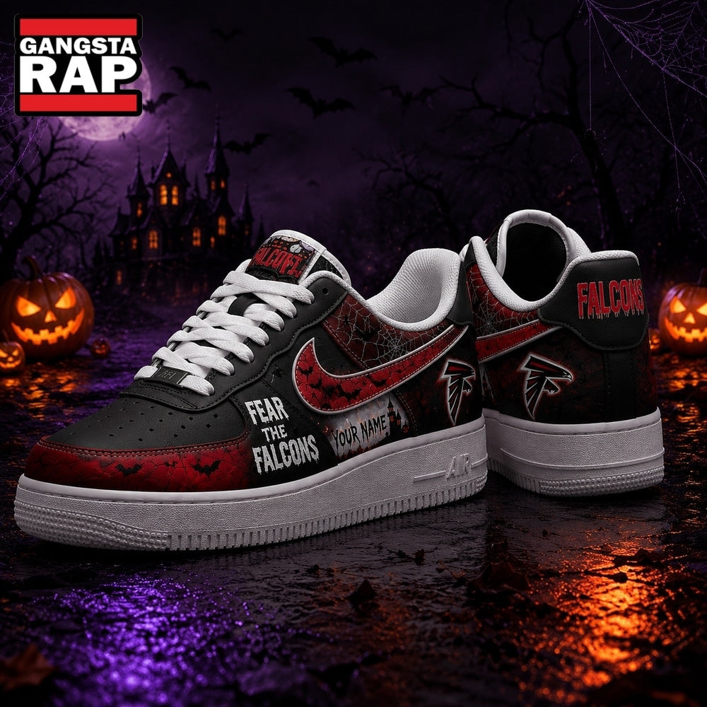 Atlanta Falcons NFL Fear The Team Halloween Air Force 1 Shoes Sneakers