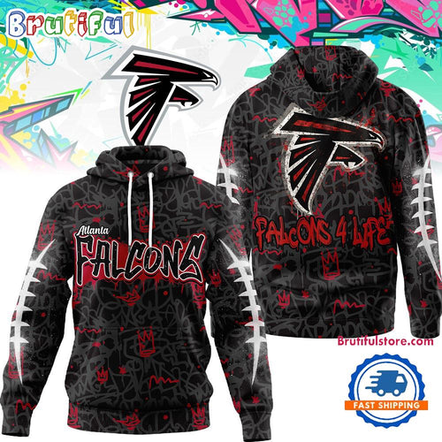 Atlanta Falcons NFL Special Graffiti My Team 4 Life All Over Print Hoodie Shirt