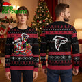 Atlanta Falcons Santa Claus Gift Sack Ugly Christmas Sweater
