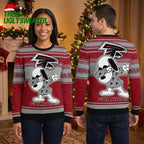 Atlanta Falcons Snoopy Dabbing Ugly Christmas Sweater