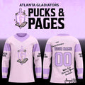 Atlanta Gladiators 2026 Pucks and Pages Custom Pink Jersey
