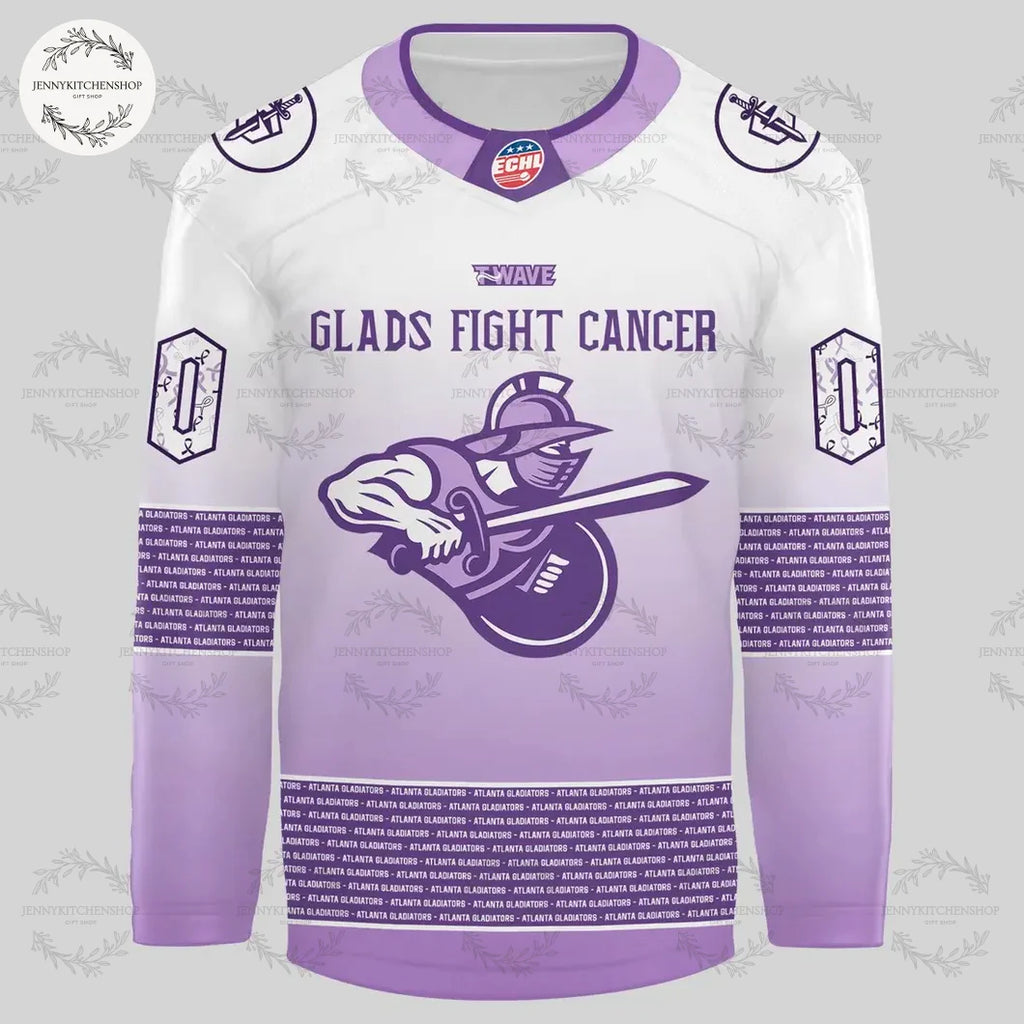 Atlanta Gladiators ”Glads Fight Cancer” 2025 Hockey Jersey