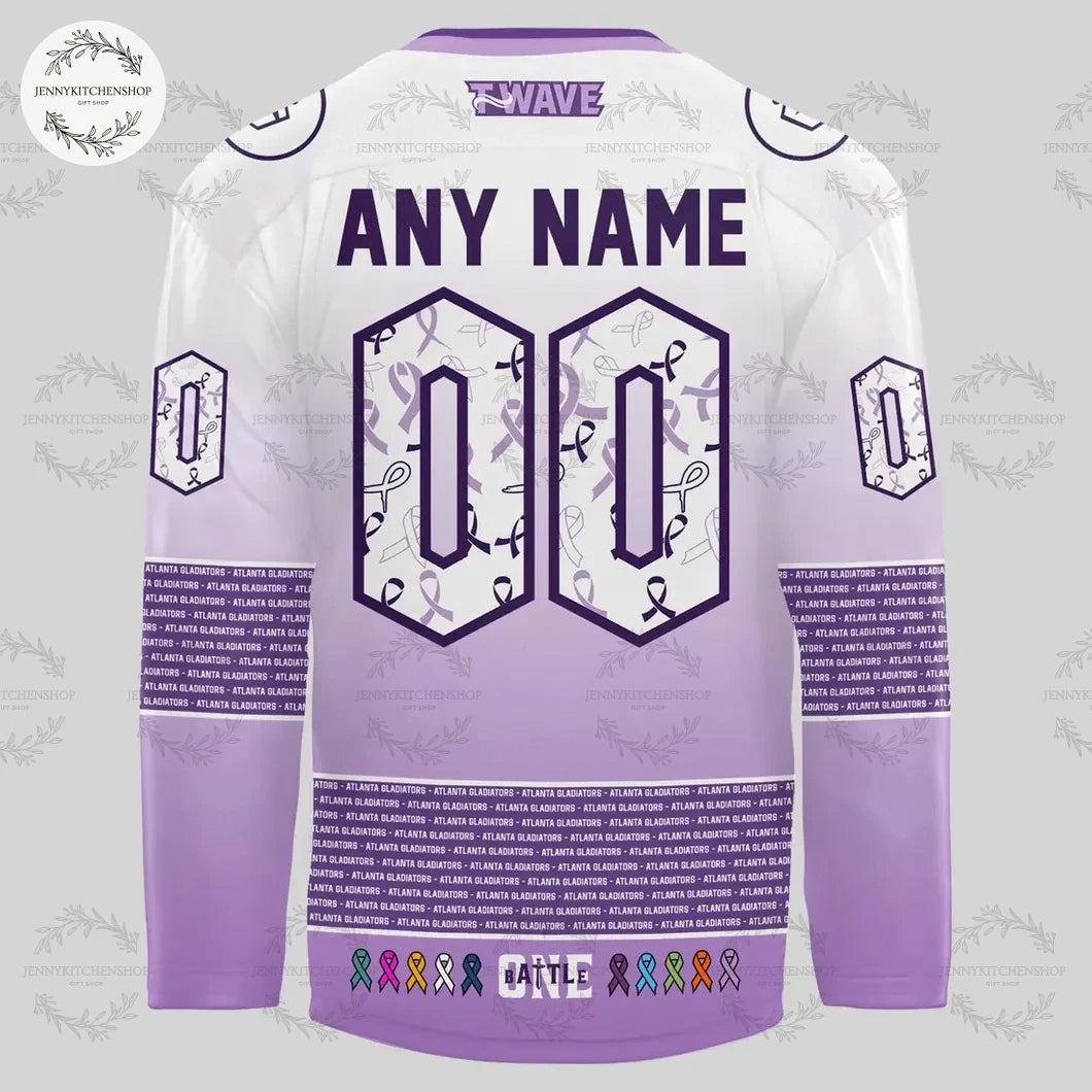Atlanta Gladiators ”Glads Fight Cancer” 2025 Hockey Jersey