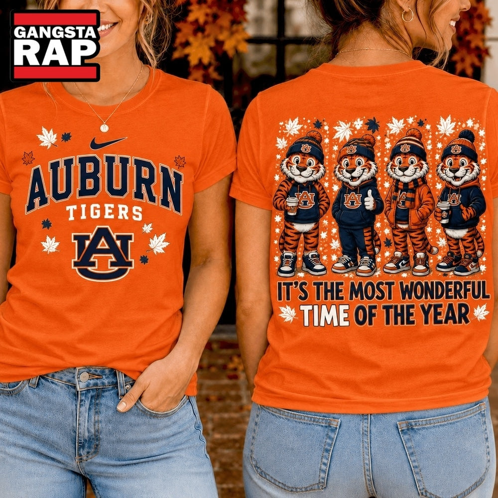 Auburn Tigers 2026 NCAA Autumn Festive Cheer Hoodie T-Shirt