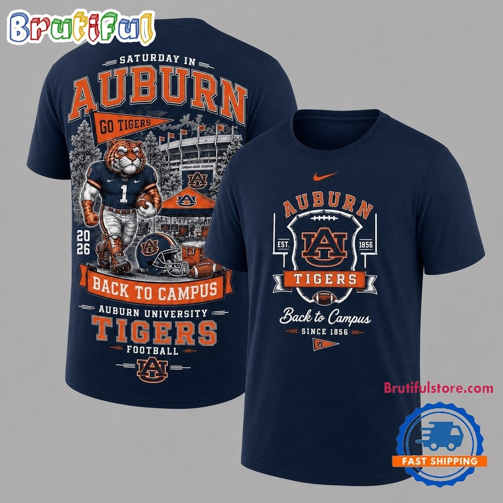 Auburn Tigers 2026 NCAA Back To Campus 3D Shirt