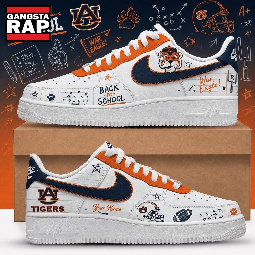 Auburn Tigers 2026 NCAA Football Back To School Air Force 1 Shoes Sneakers