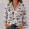 Auburn Tigers NCAA College Spirit Blossoms Women Casual Shirt