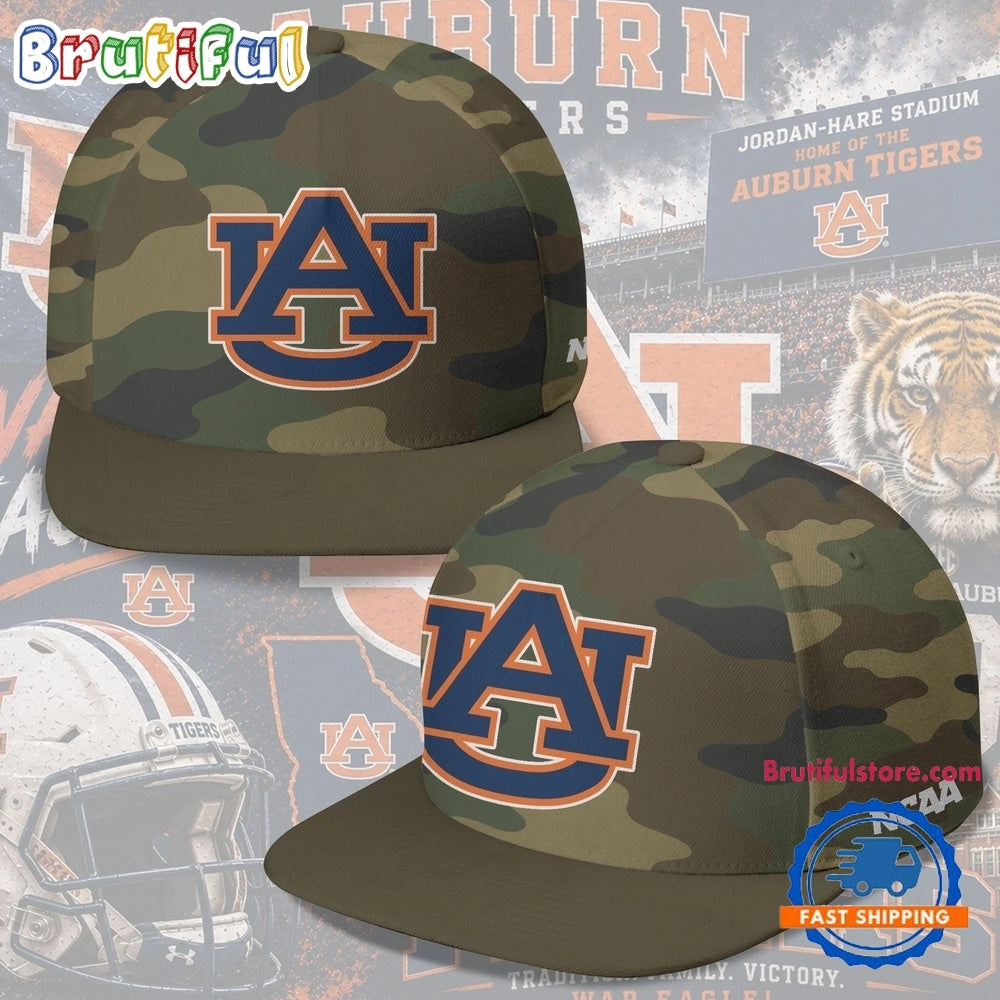 Auburn Tigers NCAA Field Ops Camo Snapback Cap