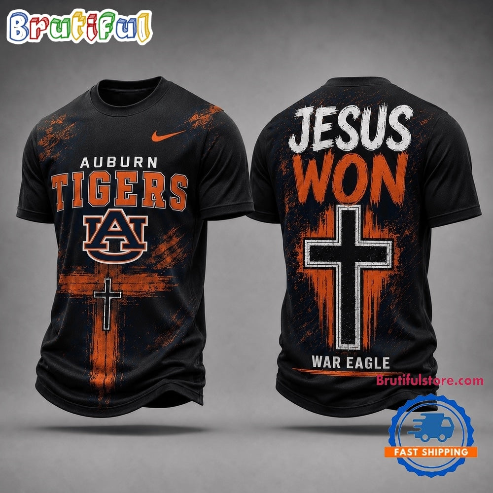 Auburn Tigers NCAA Jesus Won New Design 3D Shirt