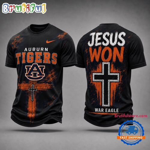 Auburn Tigers NCAA Jesus Won New Design 3D Shirt