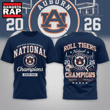Auburn Tigers NCAA Road to Glory 2026 Football Champions 3D Shirt Hoodie T-Shirt