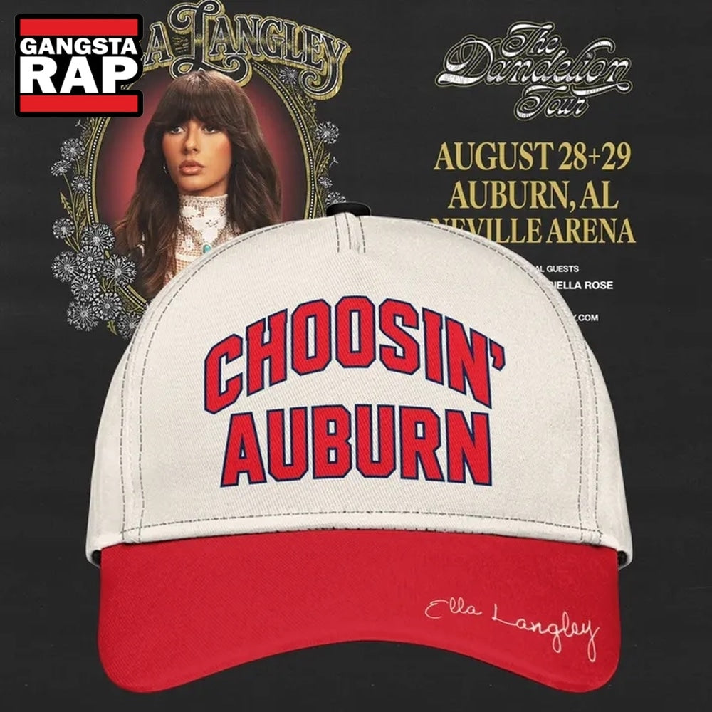 Auburn Tigers x Ella Langley The Dandelion Tour 2026 Neville Arena Baseball Cap, Trendy Music Baseball Cap