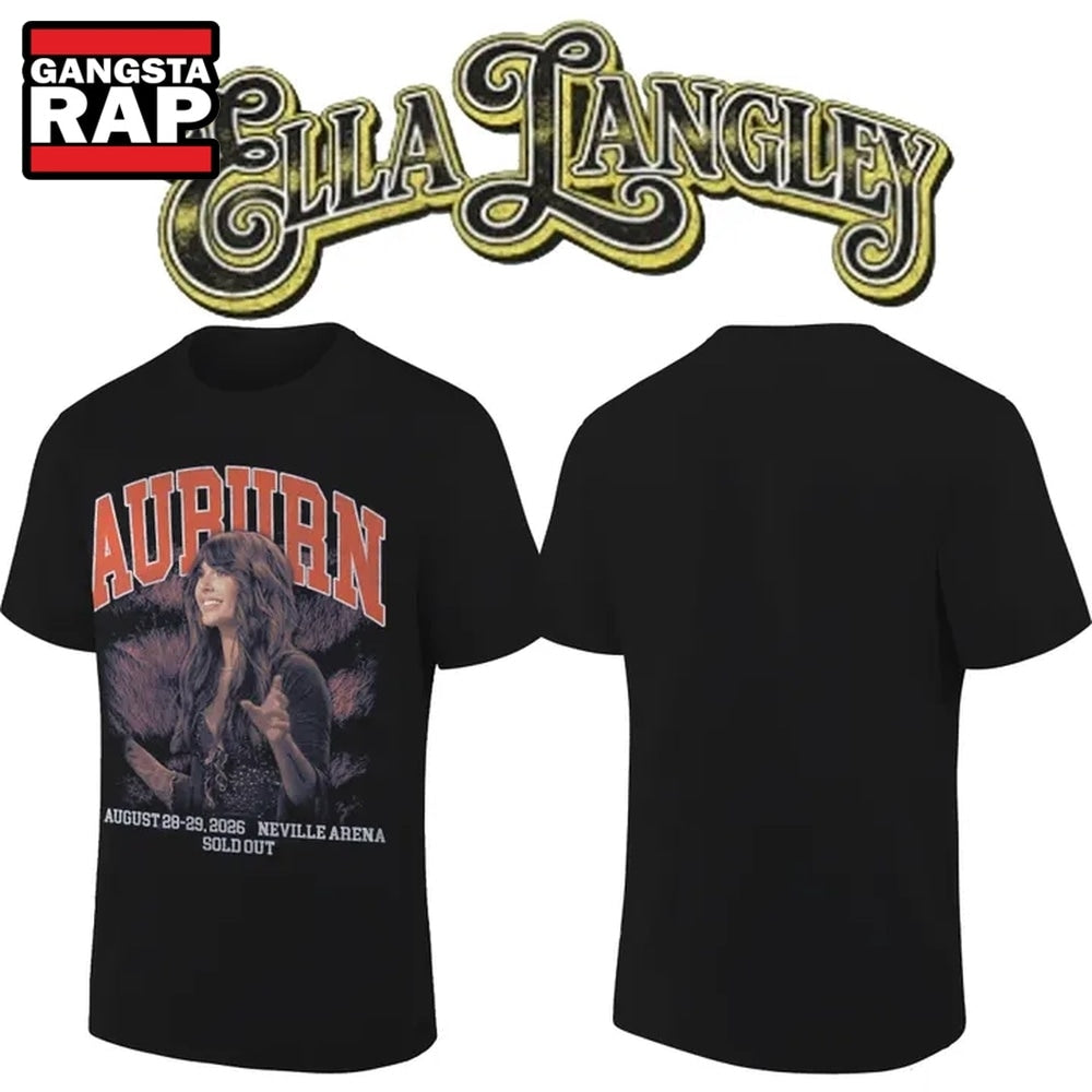 Auburn Tigers x Ella Langley The Dandelion Tour 2026 Neville Arena Black T Shirt