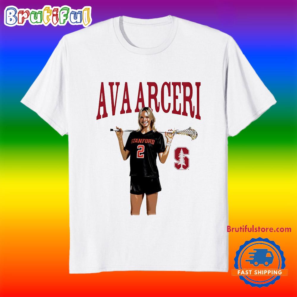 Ava Arceri Stanford Cardinal Lacrosse Illustrated T Shirt