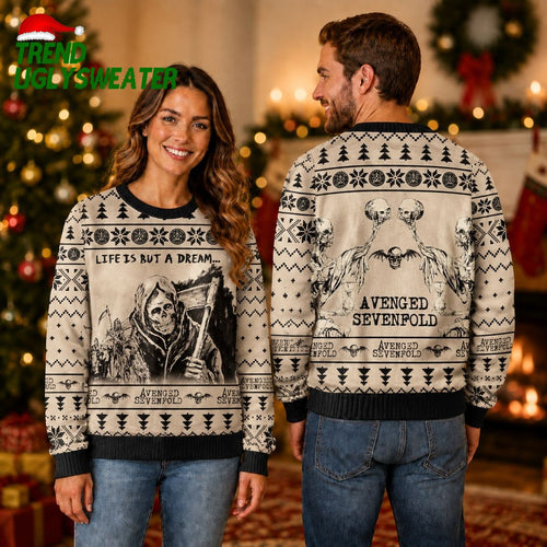 Avenged Sevenfold Life Is But A Dream The Reaper 2026 Xmas Gift Ugly Christmas Sweater - Unique Gifts For Every Occasion