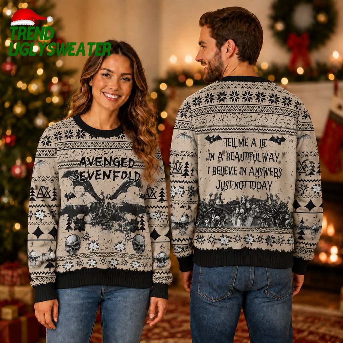 Avenged Sevenfold Tell Me A Lie In A Beautiful Way I Believe In Answers Just Not Today Knitted Jumper Ugly Sweater - Unique Gifts For Every Occasion