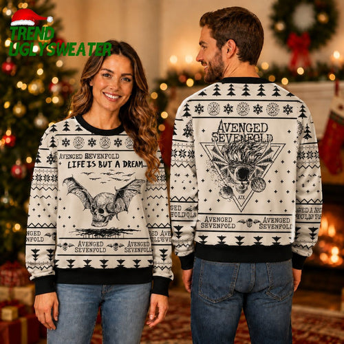 Avenged Sevenfold The Death Bat Holiday Gift Knitted Xmas Ugly Sweater - Unique Gifts For Every Occasion