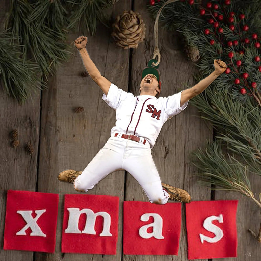 Custom Baseball Photo Ornament - Personalized Christmas Gift for Baseball Player - Baseball Lovers | Christmas Decor