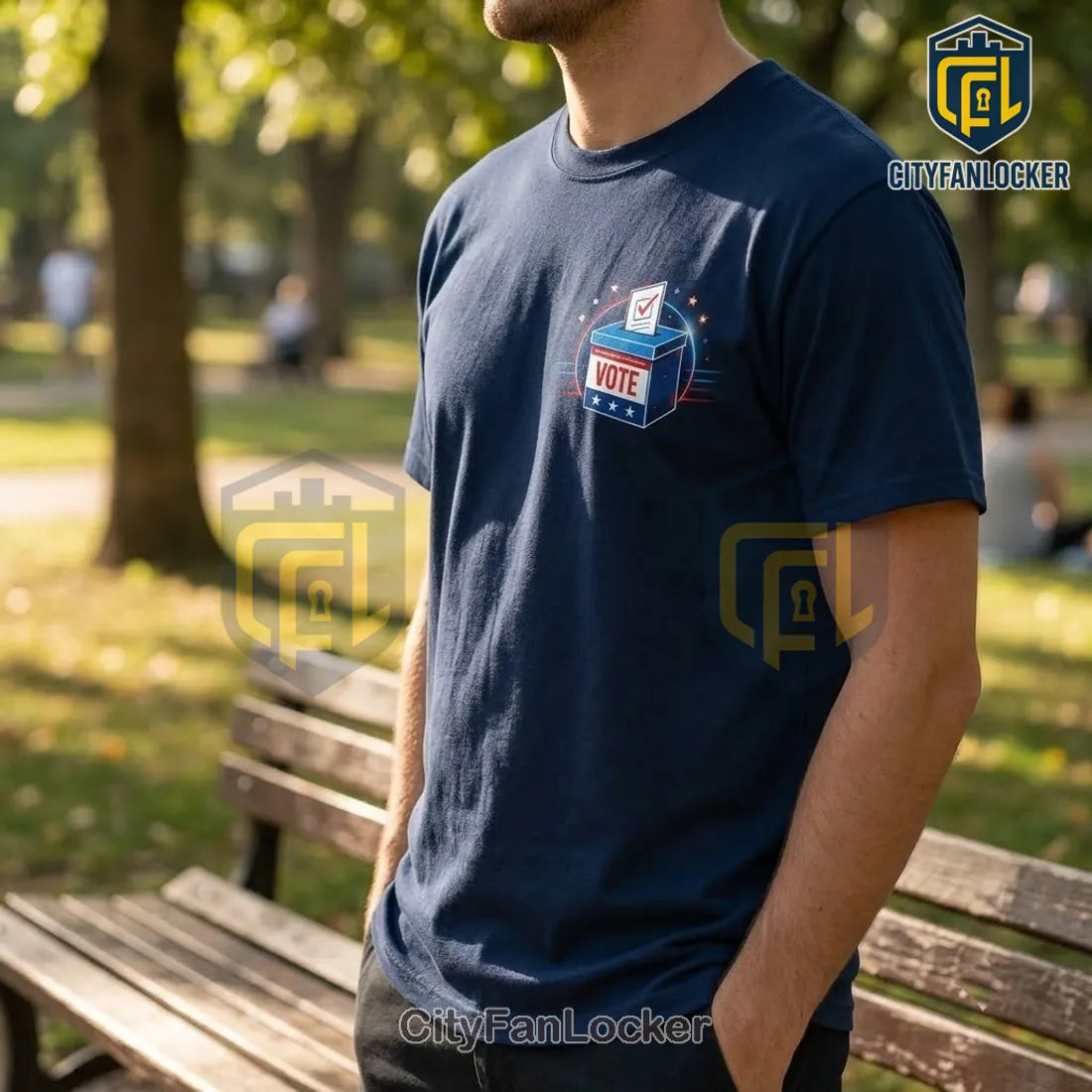 Back to the Future Election Day Navy Blue T-Shirt