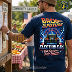Back to the Future Election Day Navy Blue T-Shirt