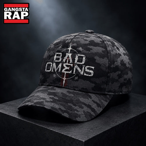 Bad Omens Dark Omen Camo Classic Cap, Trendy Music Baseball Cap