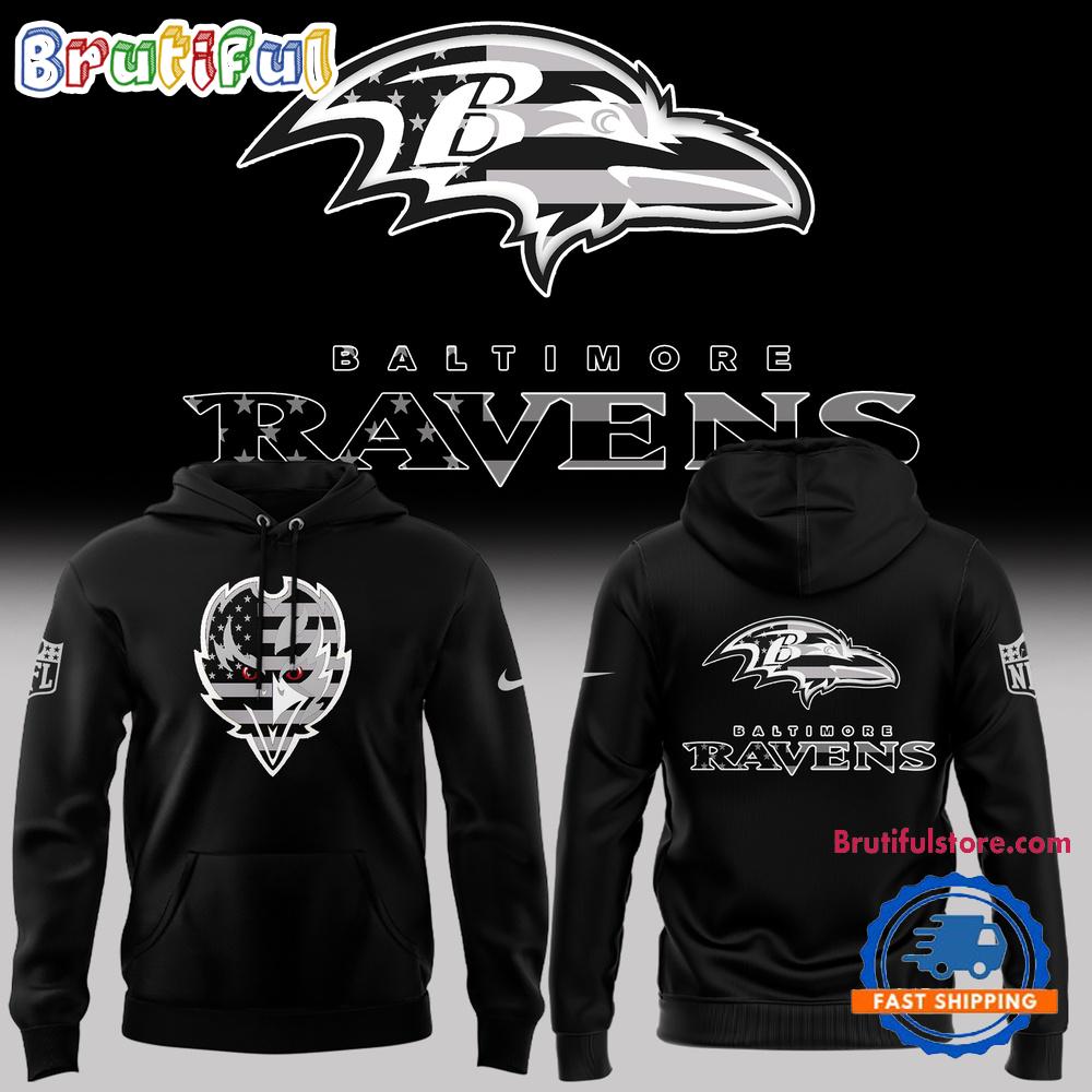 Baltimore Ravens 2024 NFL New Design Black Hoodie T-Shirt