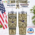 Baltimore Ravens 2026 NFL Honor Veterans Camo Stanley Tumbler