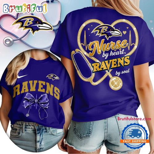 Baltimore Ravens 2026 NFL Nurse By Heart Unisex 3D Shirt