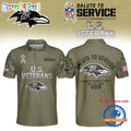 Baltimore Ravens 2026 NFL Thank You For Your Service US VETERANS Polo Shirt
