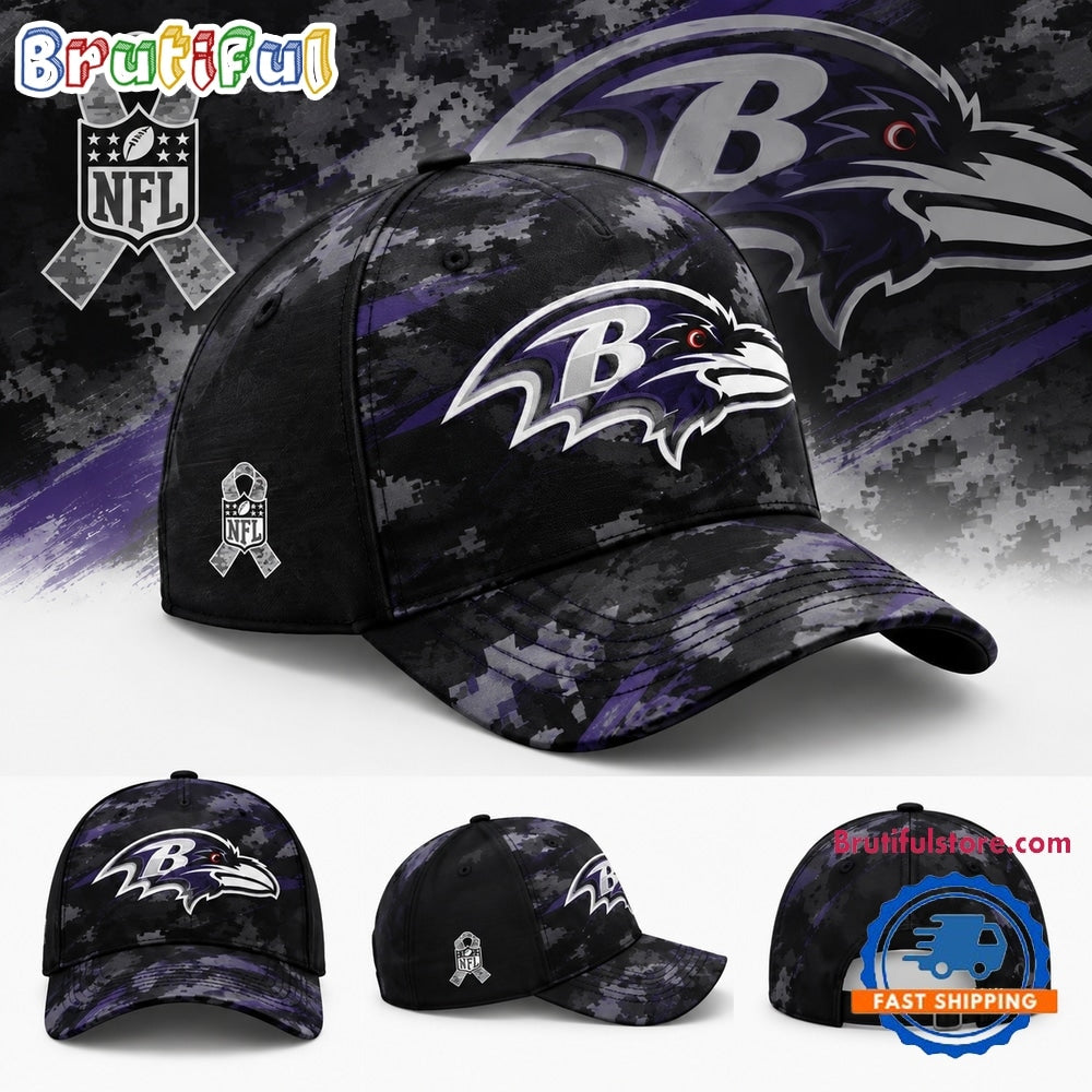 Baltimore Ravens 2026 Salute To Service Limited Camo Cap