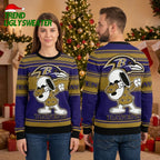Baltimore Ravens Cartoon Dog Football Mascot Ugly Christmas Sweater