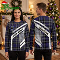 Baltimore Ravens Custom Name Plaid Sash Ugly Christmas Sweater