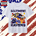 Baltimore Ravens Football Autumn Fall Leaves Graphic T Shirt