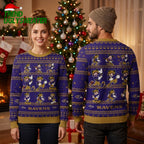 Baltimore Ravens Mickey Mouse Football Pattern Ugly Christmas Sweater