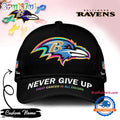 Baltimore Ravens Never Give Up Fight Cancer In All Colors Classic Cap