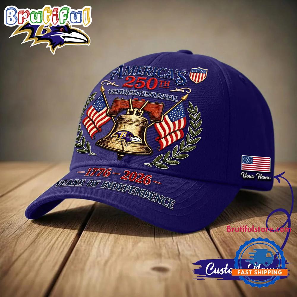 Baltimore Ravens NFL 1776-2026 Years Of Independence Classic Cap