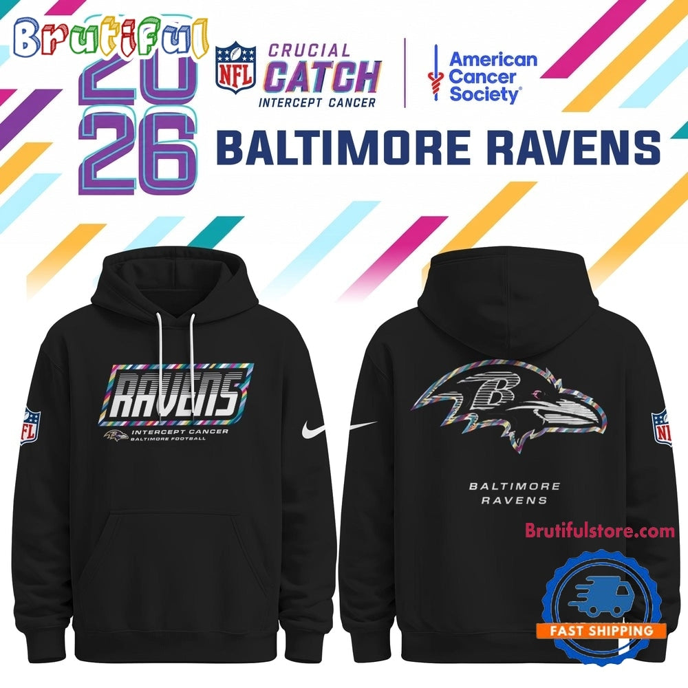Baltimore Ravens NFL Crucial Catch 2026 Limited Edition Black Hoodie Shirt