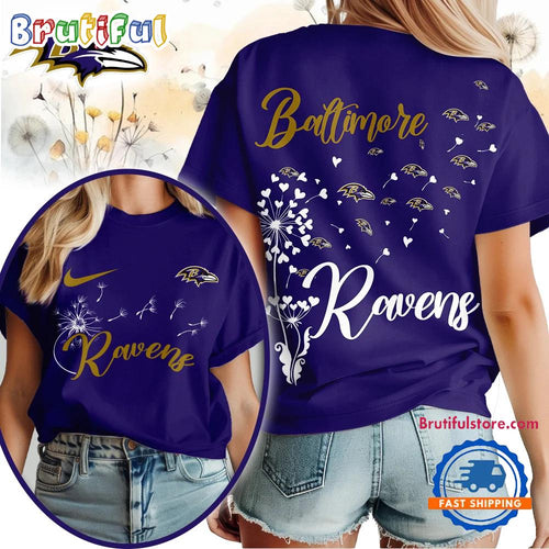 Baltimore Ravens NFL Dandelion Flower Unisex 3D Shirt