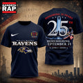 Baltimore Ravens NFL Honoring 25 Years Remembering September 11 T Shirt, Football New Design Shirt