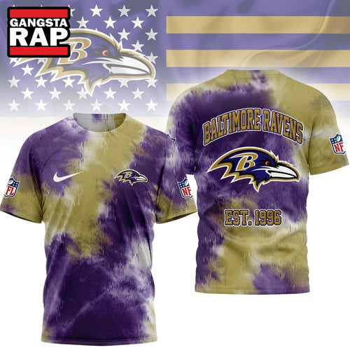 Baltimore Ravens NFL Sunday Legends Tie Dye 3D Shirt, Football New Design Shirt