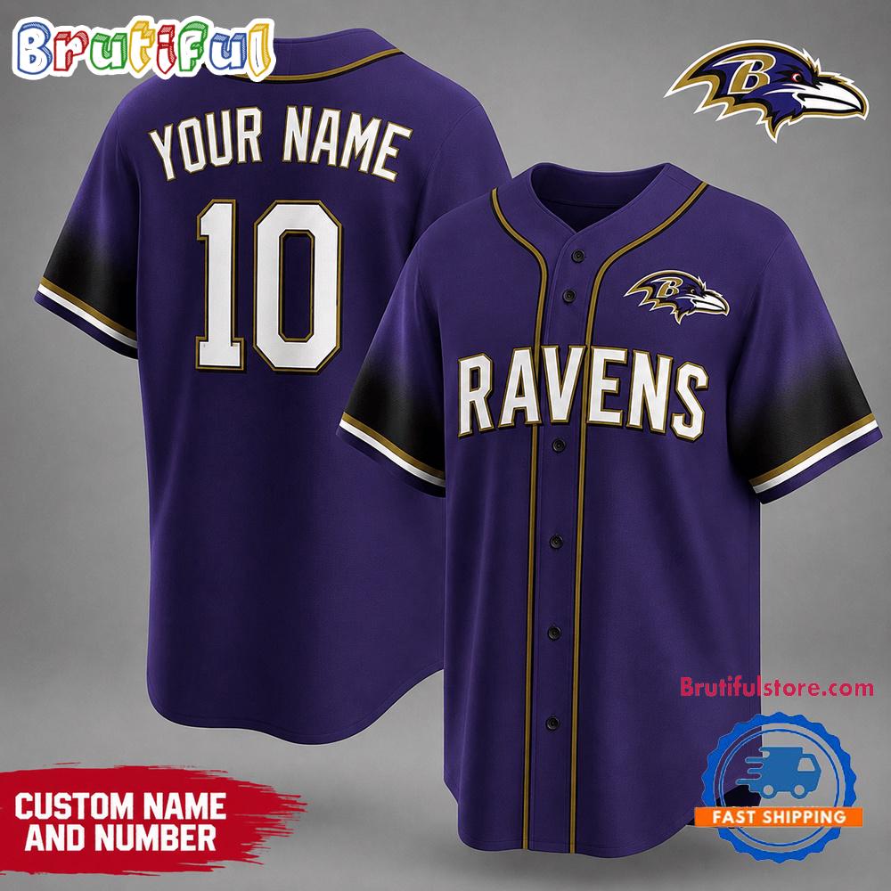 Baltimore Ravens NFL Team Pride Baseball Jersey